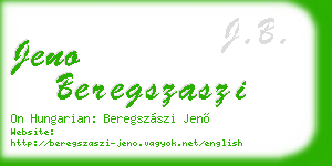 jeno beregszaszi business card